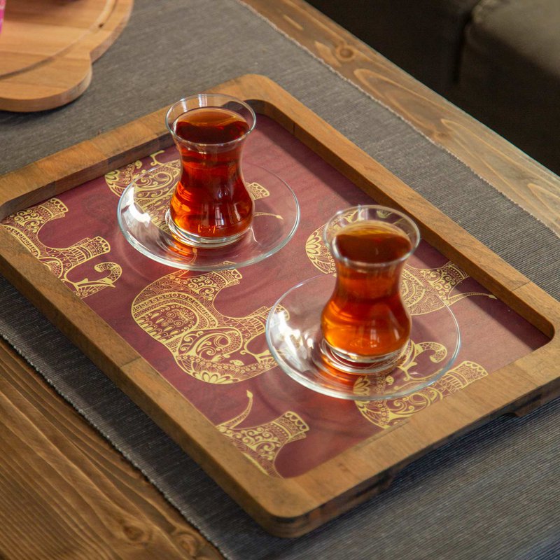 Joy Kitchen wooden tray - Fil Desenli
