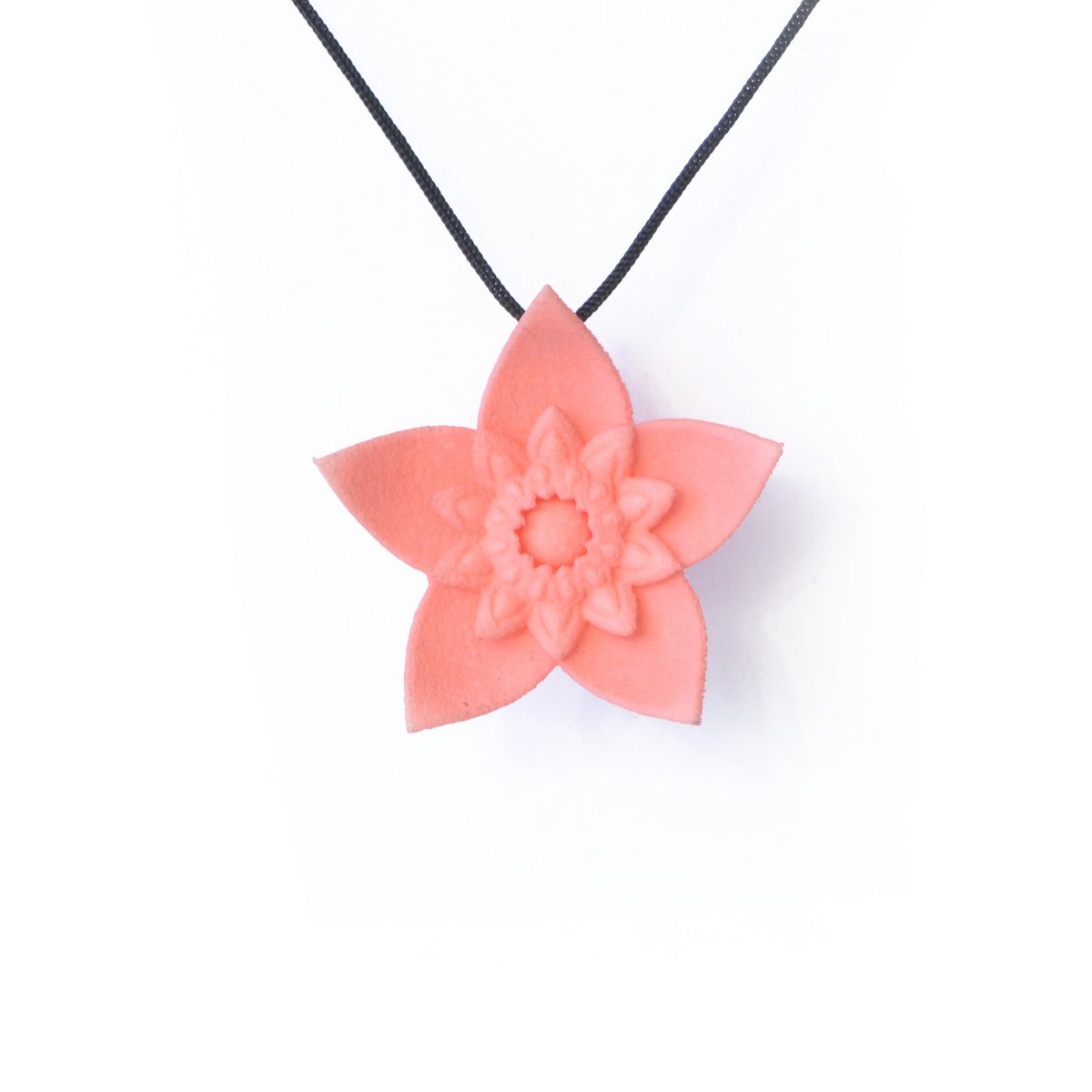 Colgante Flor Única - Coral Dalia