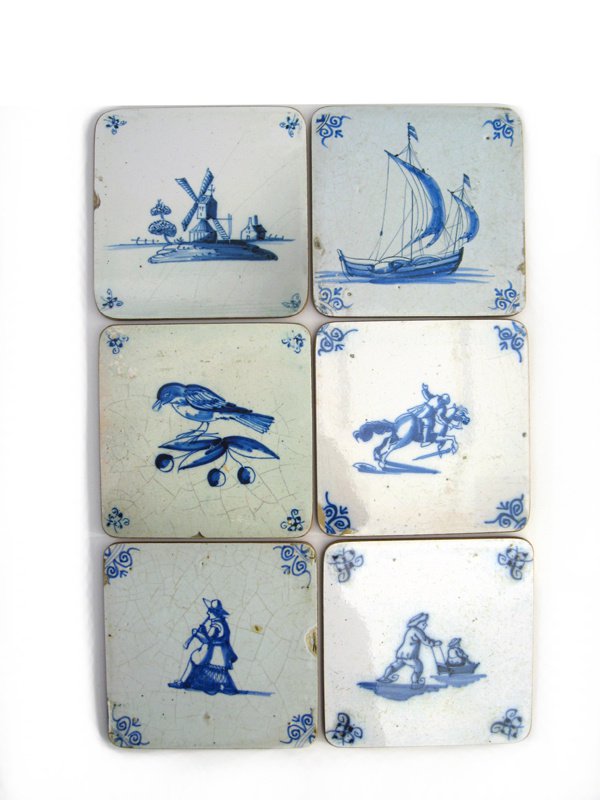 Coasters, Delft Blue Tiles Varia