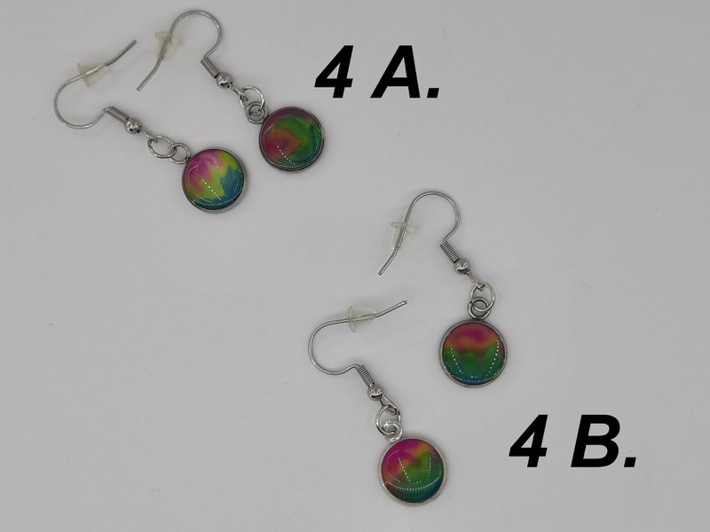 %231189 Ensemble collier/boucles d'oreilles PAN Pride