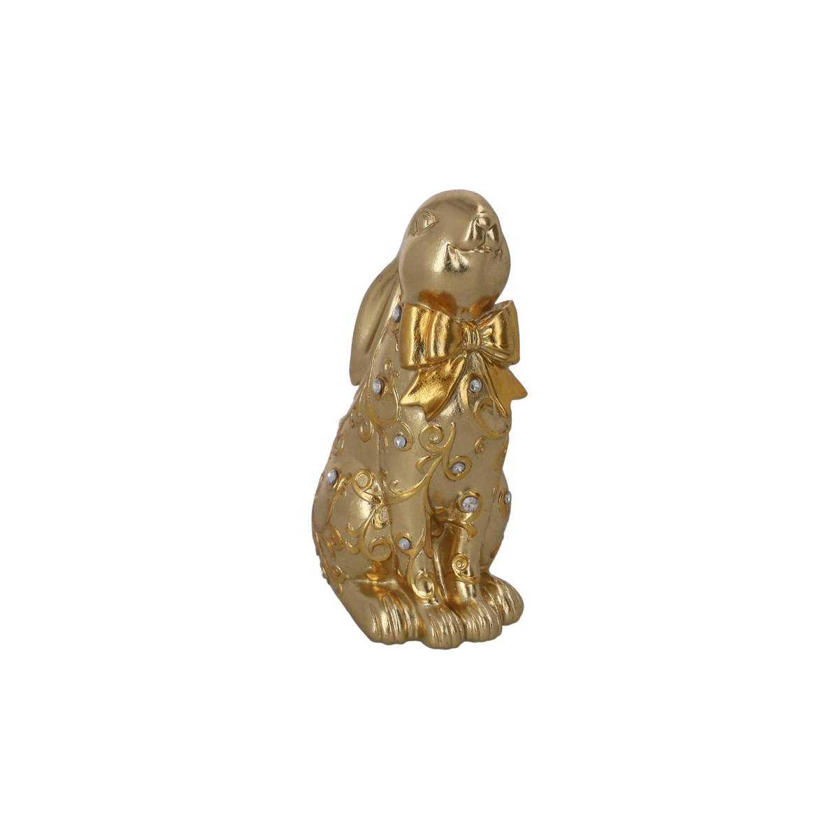 Deko-Hase aus goldenem Harz, H22x14x10