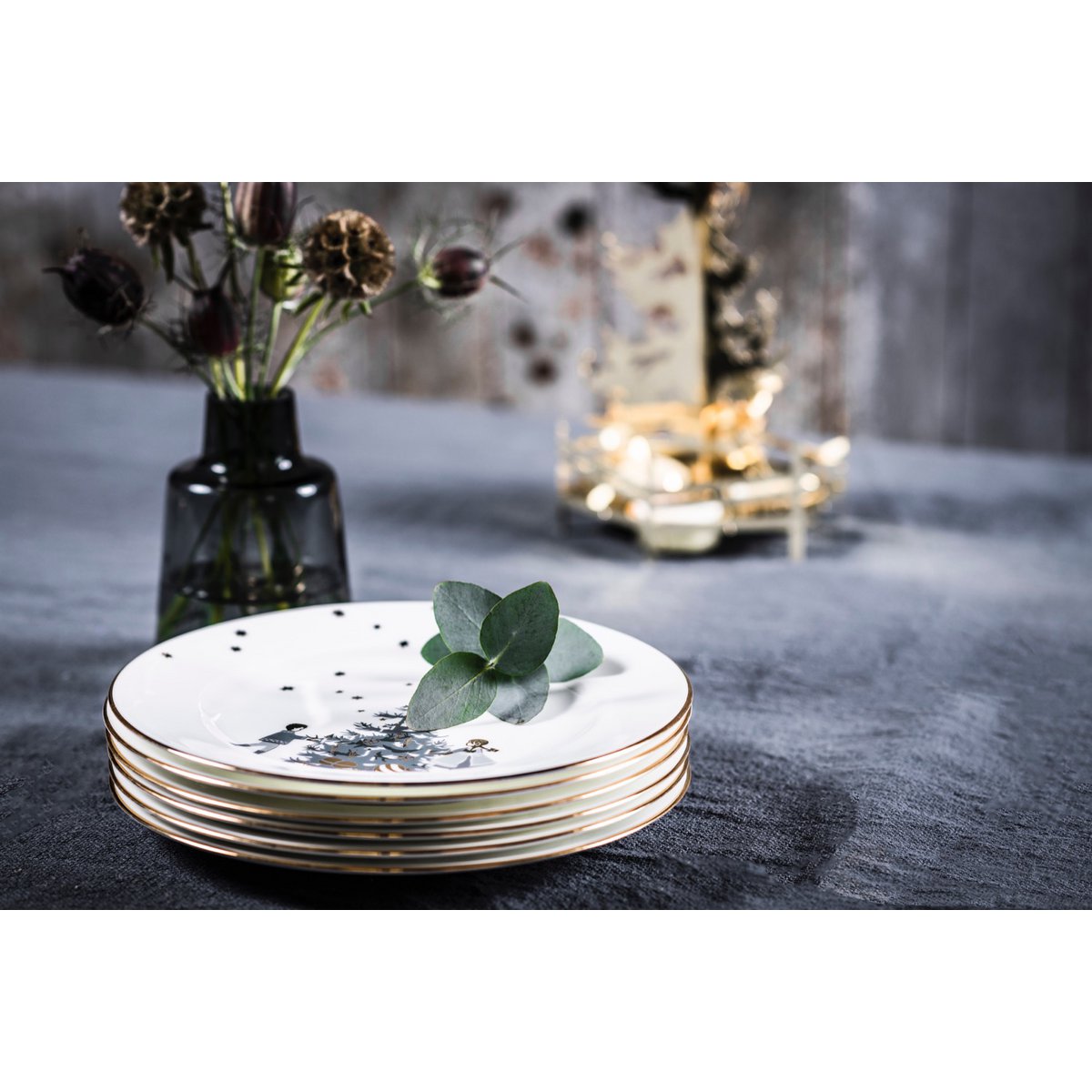 Winter Stars, Plate with Christmas Tree, 21 cm