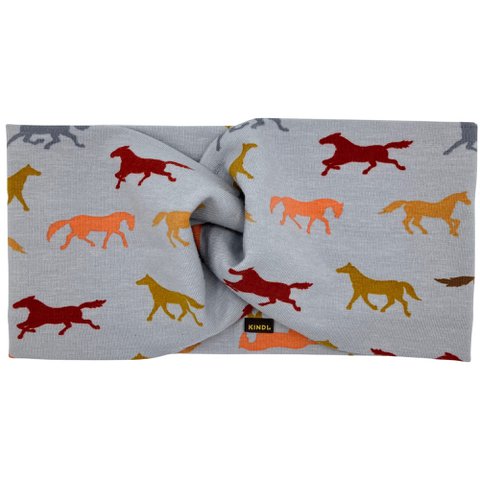 Twist Headband - Horses, Organic Cotton