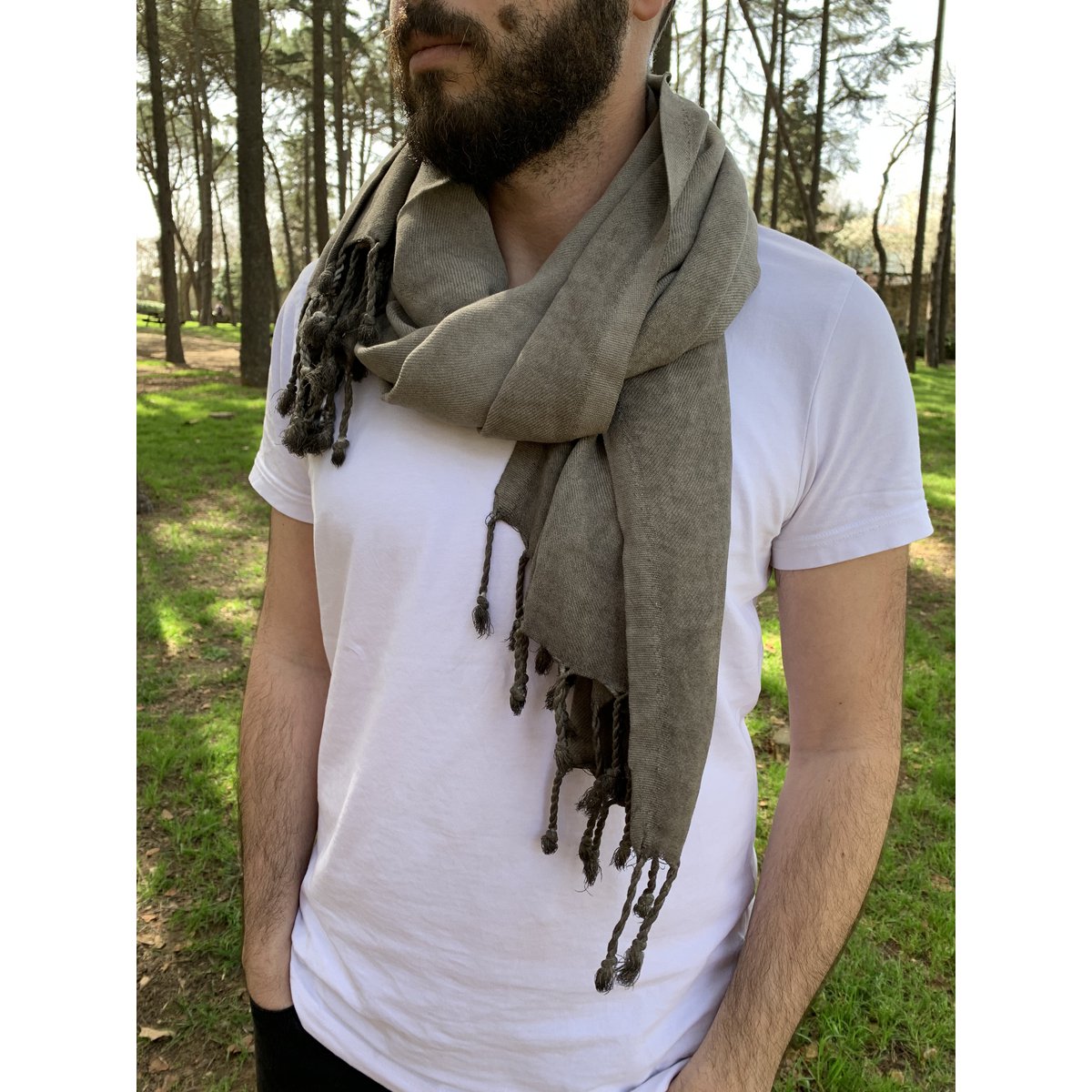 Stonewashed doek "Antalya"