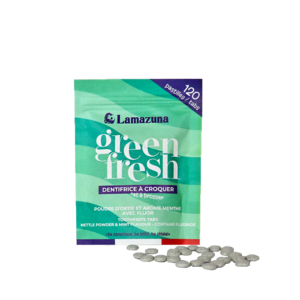 Kaubare Zahnpasta - Green fresh - Brennnesselminze - COSMOS Organic von Cosmécert
