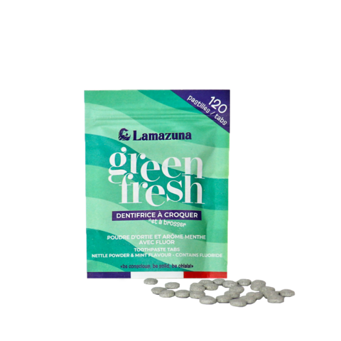 Chewable toothpaste - Green fresh - Nettle Mint - COSMOS Organic by Cosmécert