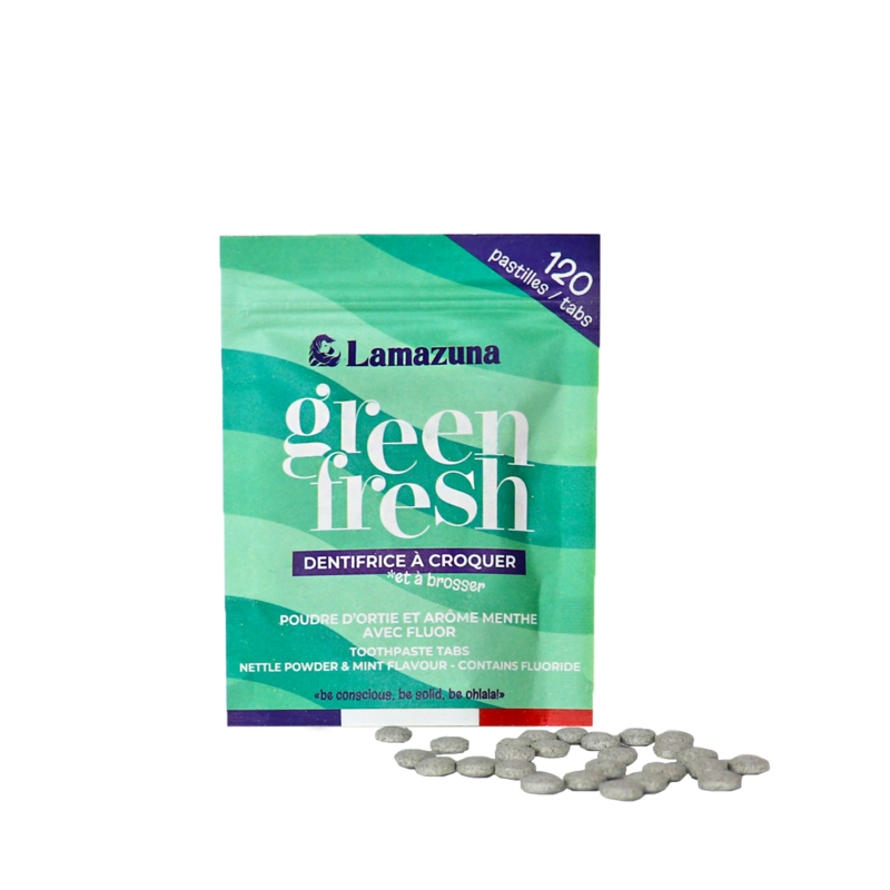 Dentifrice à croquer - Green fresh - Ortie Menthe - COSMOS Organic par Cosmécert