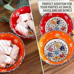 Decoratieve Keramische Kommen Set van 2/4- 12cm Handgemaakt