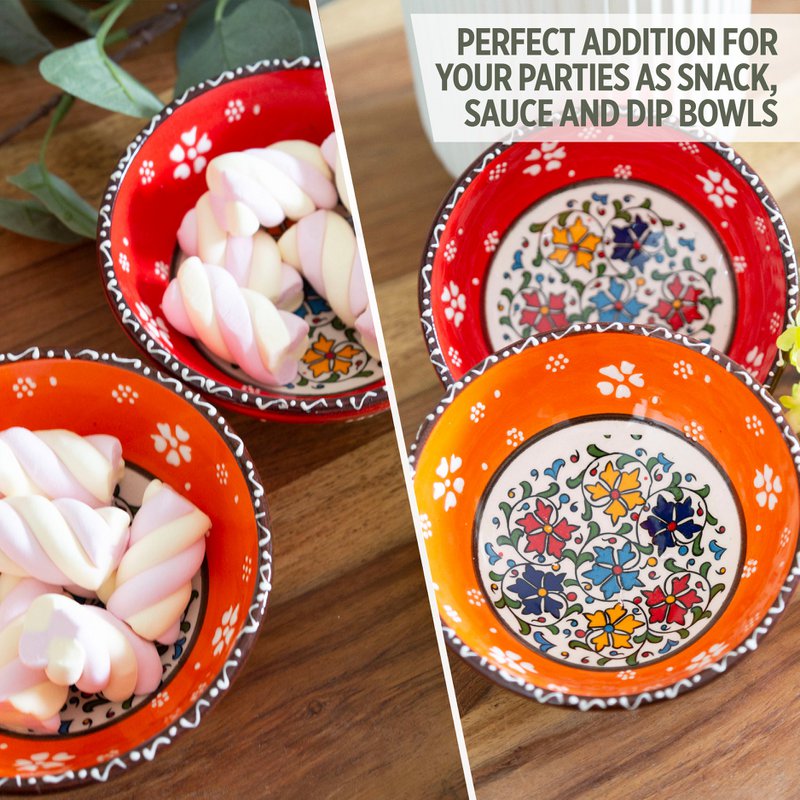 Set di ciotole decorative in ceramica da 2/4- 12 cm fatte a mano