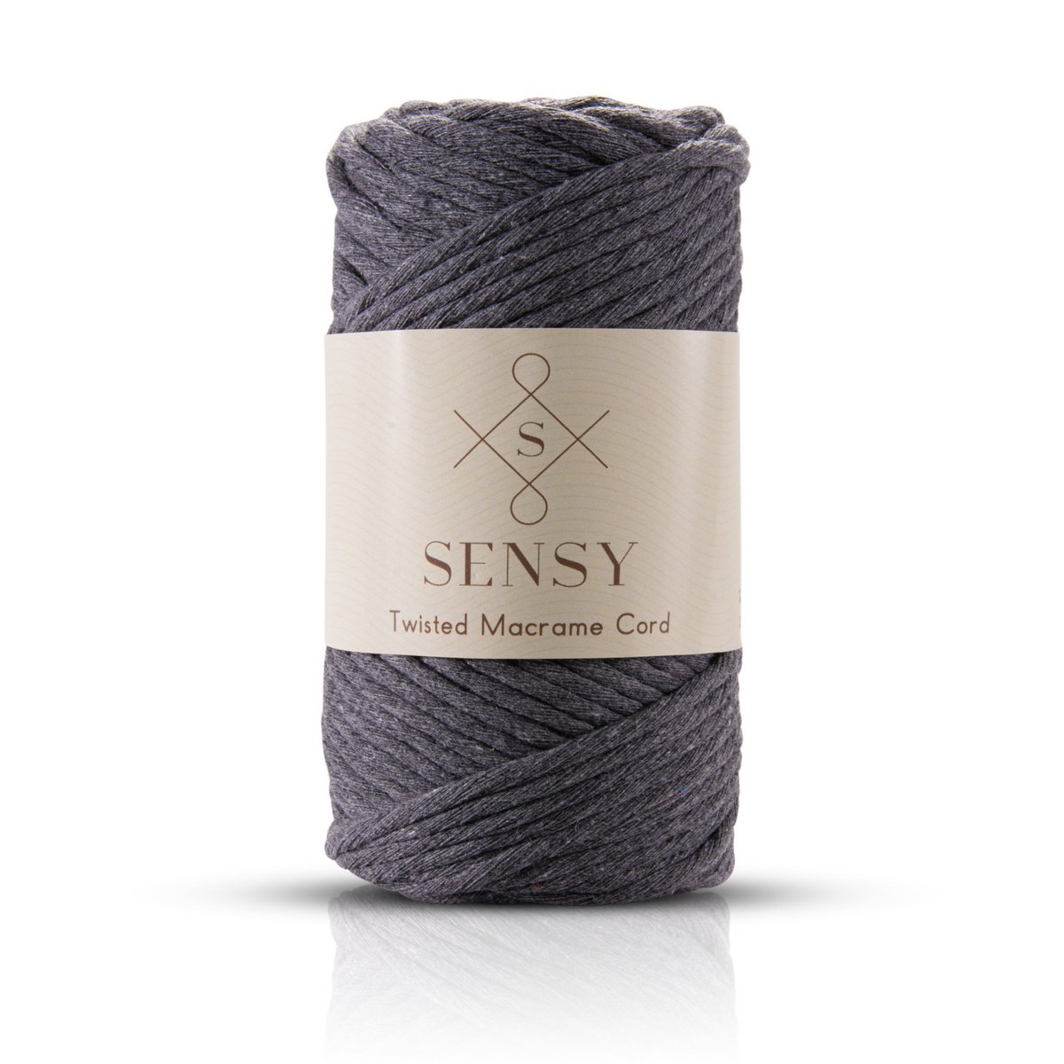 Sensy Premium 3 mm - cordoncino macramè a filo singolo in cotone riciclato al 100%.