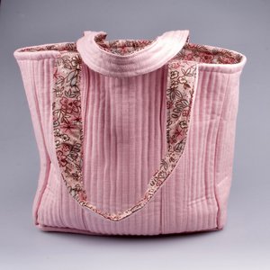 Tragetasche (M) - rosa aus Bio-Baumwolle