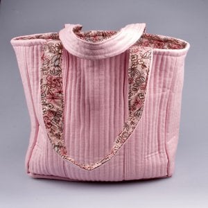 Tragetasche (M) - rosa aus Bio-Baumwolle