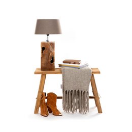Vintage small bench reclaimed teakwood 80x30x H 50cm