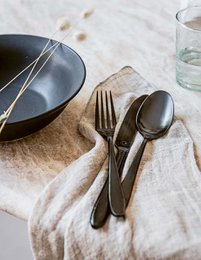 Set/6 Tea Spoons Matt Black