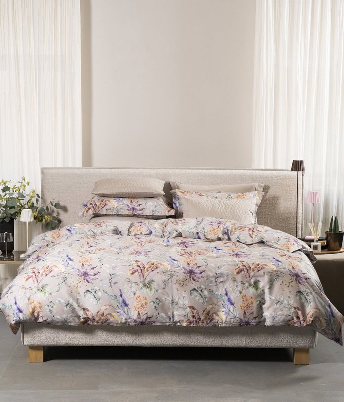 Completo biancheria da letto in rasatello Flora Costera Almond