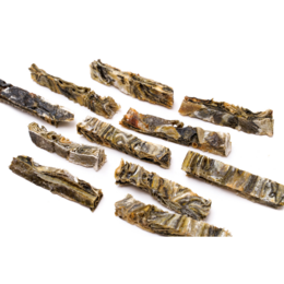 Tørret torskeskind Fingre Naturlig enkelt ingrediens Hundegodbidder Bulk 1 kg