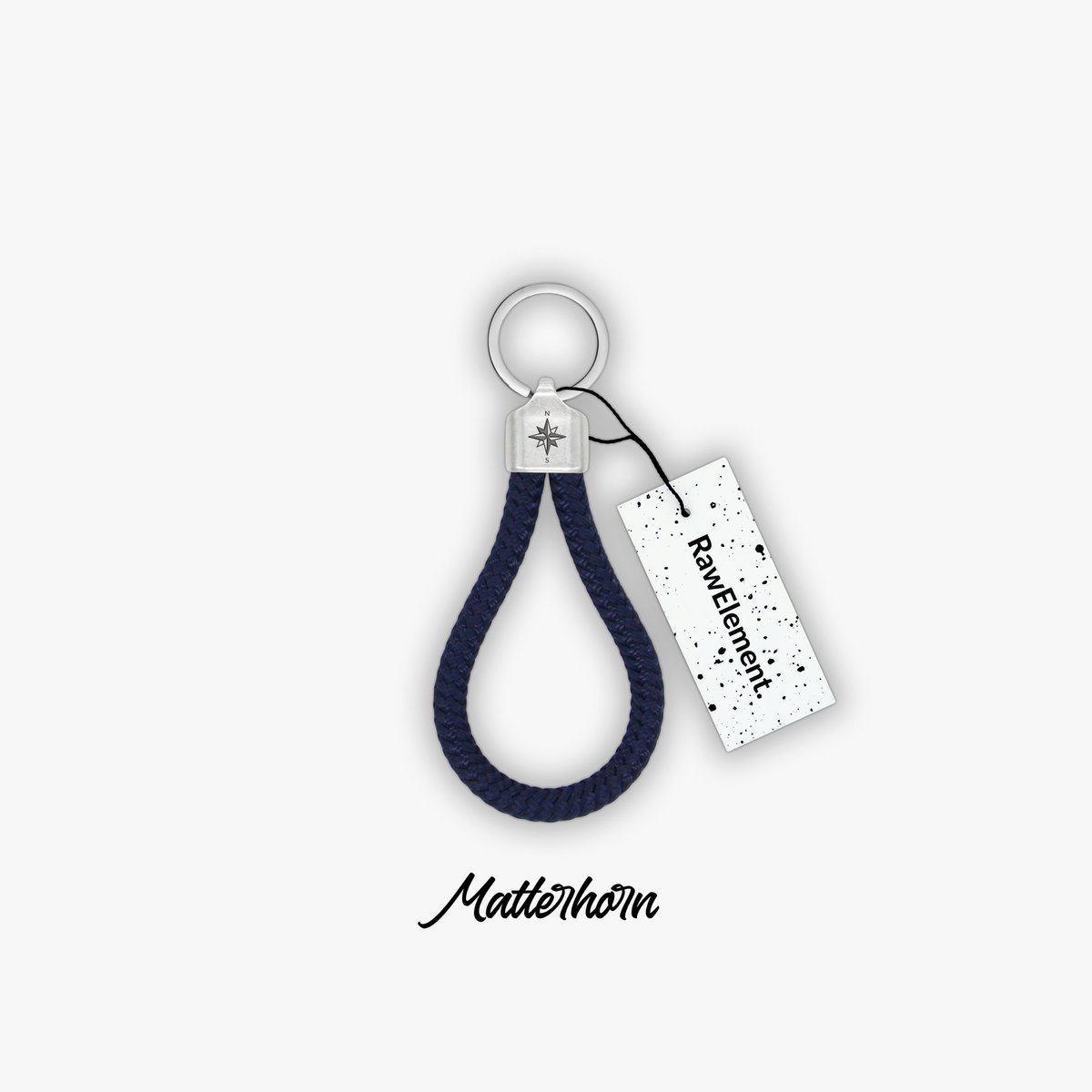 RAW ELEMENT Kompass Schlüsselanhänger - Segeltau Kletterseil - von der Natur inspiriert, für Männer und Frauen | Original & Handgemacht