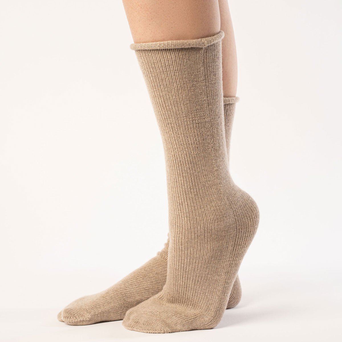 Women's Socks Knitted Merino Creamy Beige