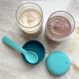 Lebensmittelaufbewahrungsglas in Borosilikatglas 180 ml - blauer Abgrund / Lagune