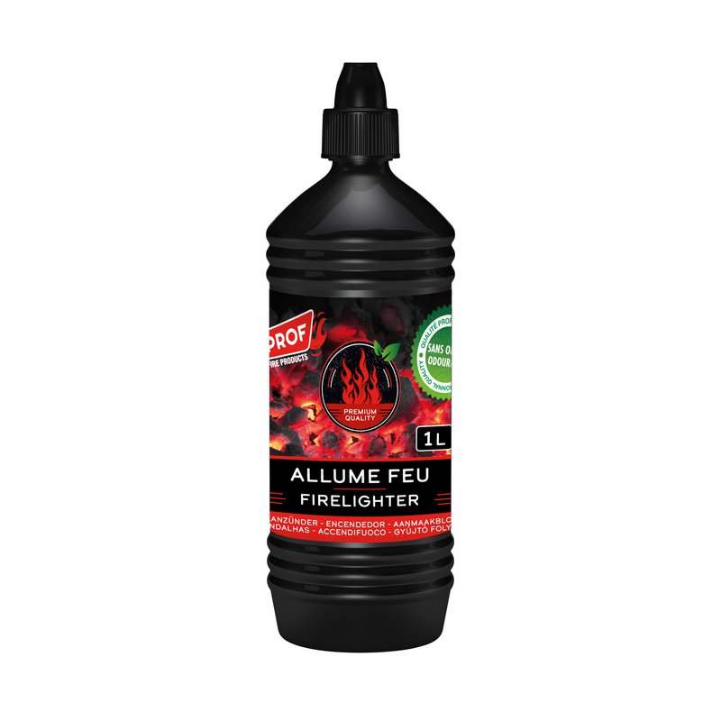 Allume-feu Liquide Pour Barbecue 1 Litre - Cheminées - Poêle - Feux de Camp