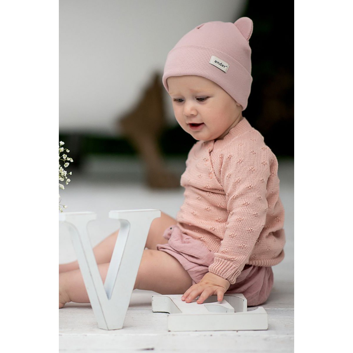 GRACE POWDER PINK children's hat
