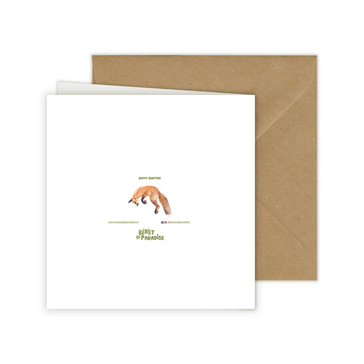Red Fox - Greeting Card, 13 x 13 cm, Wildlife, Cards