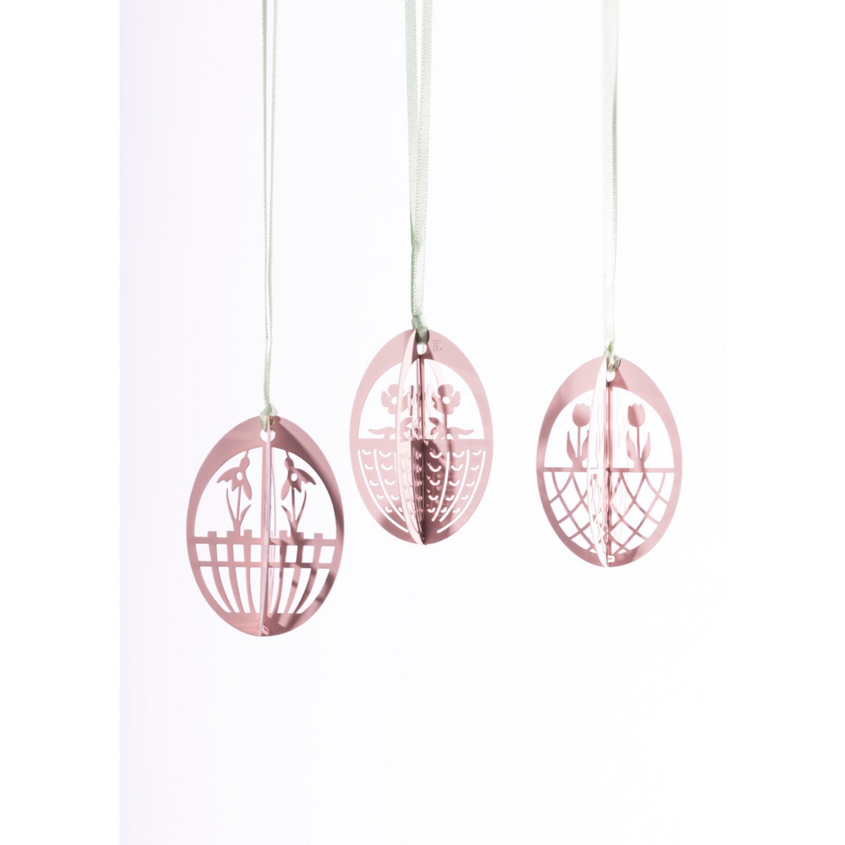 Metal Easter Eggs - 3 Designs (Pink)