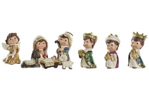 CHRISTMAS - BIRTH SET 9 RESIN 7X3X6 MULTICOLOR NV184189
