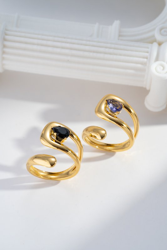 Adjustable Women Golden Woman Black Purlette Elegant Trendy