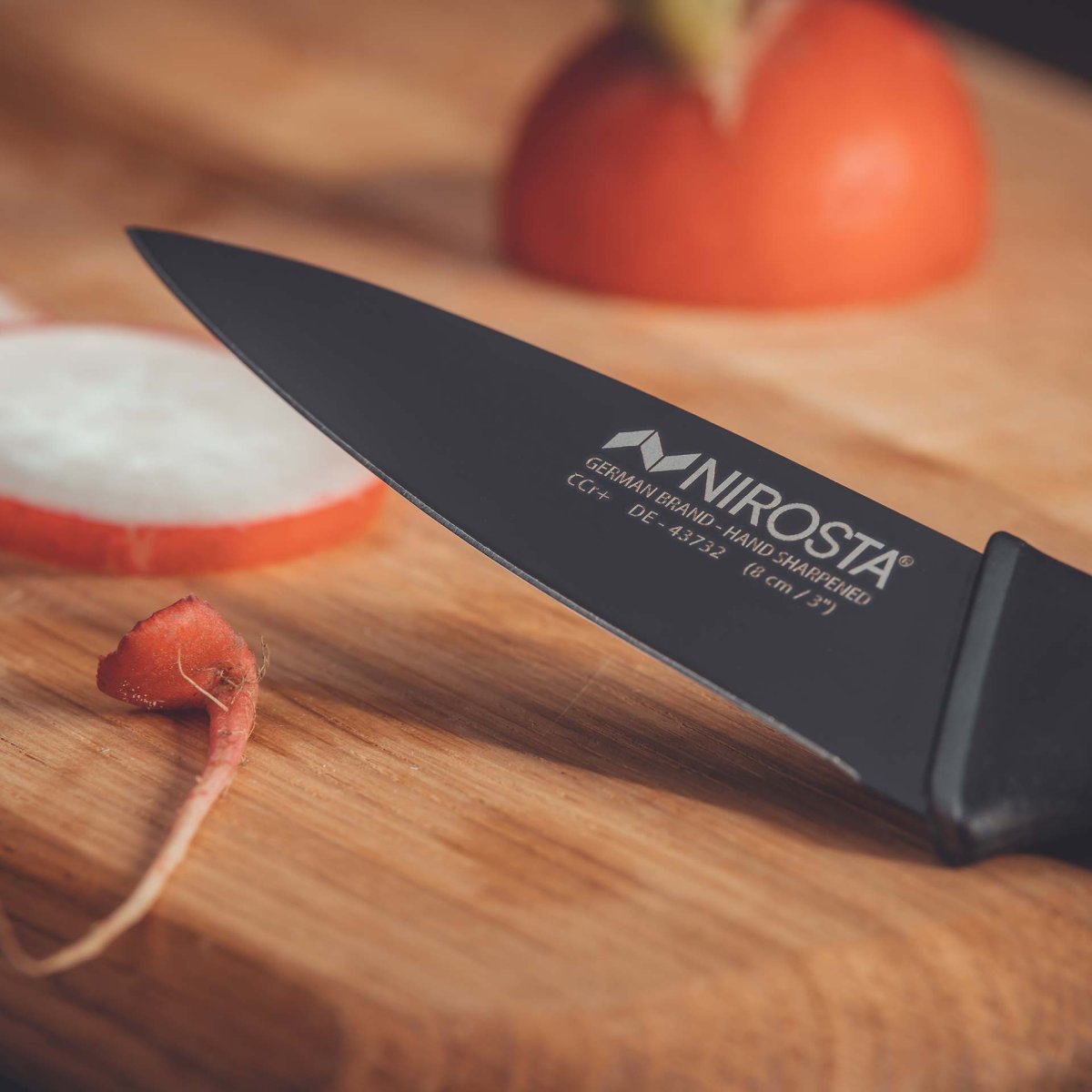 Vegetable knife 20 cm Nirosta Black Edition