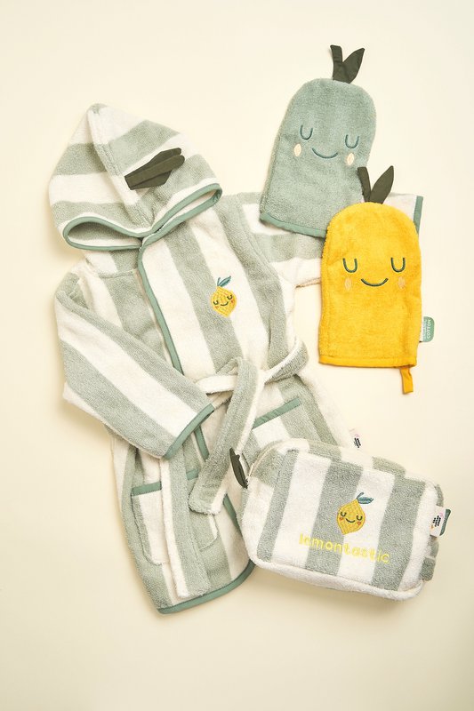 Terry Cotton Baby Washcloths 3-Set Tutti Frutti