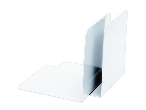 Boekensteun Alco 85x140x140mm metaal per 2 stuks wit