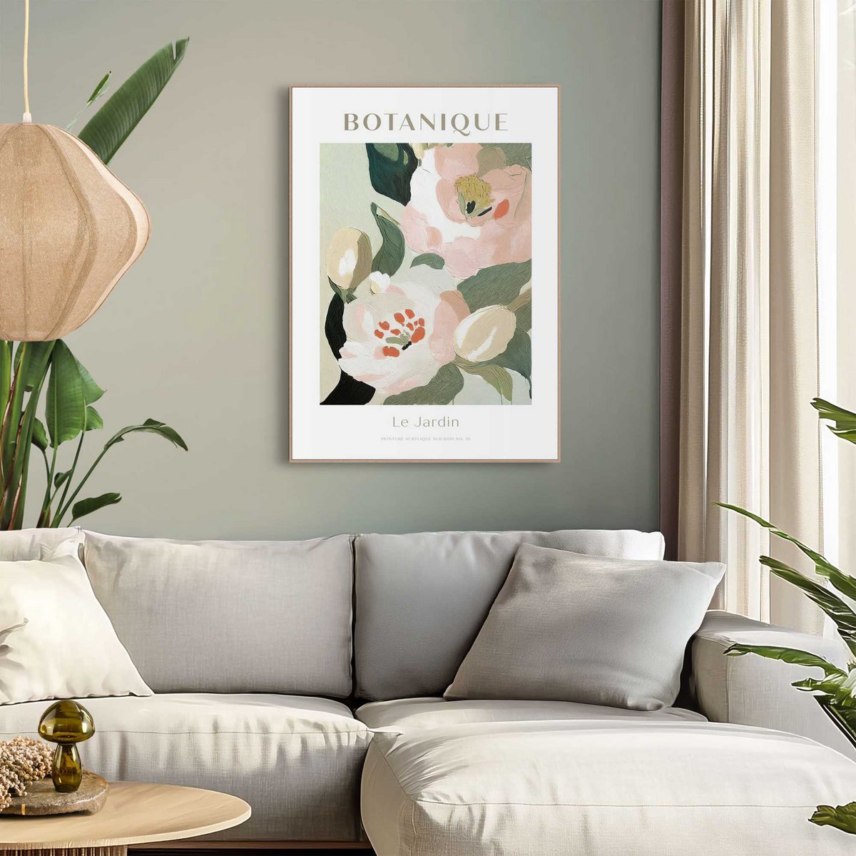 Gerahmtes Bild Slim Frame Botanique 70x50