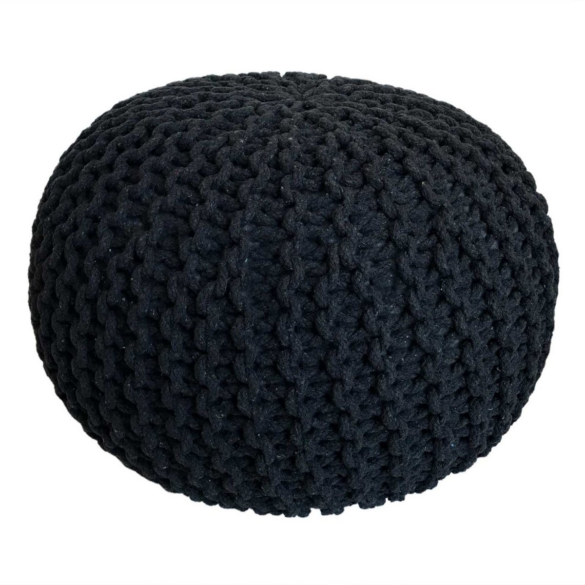 Pouf Ø 55 h 37 h 37 tabouret de tricot siège de planche de sol de pouf durable