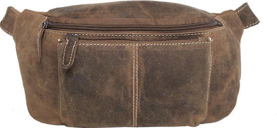 Hofte taske damer eller hofte taske mænd cognac farverig læder fanny pack