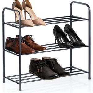 Schuhständer Metall Black 3-Level 63x28x60 cm