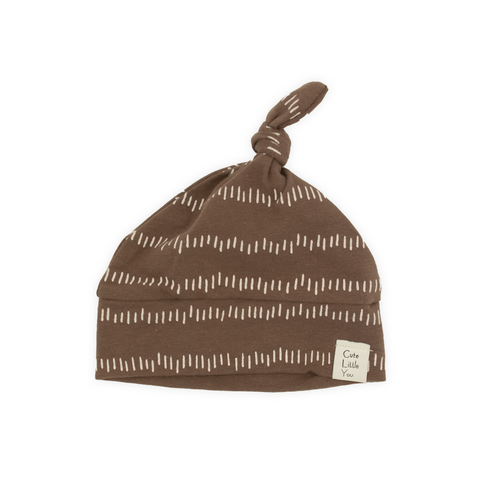 Beanie | Irregular stripes | Bruin