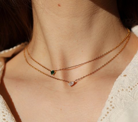 Katica - Teardrop Shape Crystal Pendant