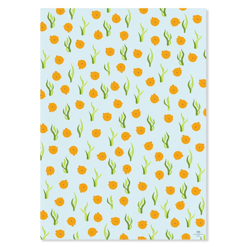 Wrapping paper "puffer fish"
