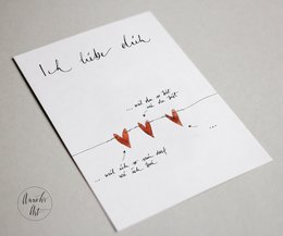 Ansichtkaart | Ik hou van je omdat ...