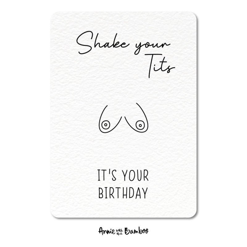 Postkarte - Schüttle deine Titten, es ist dein Geburtstag
