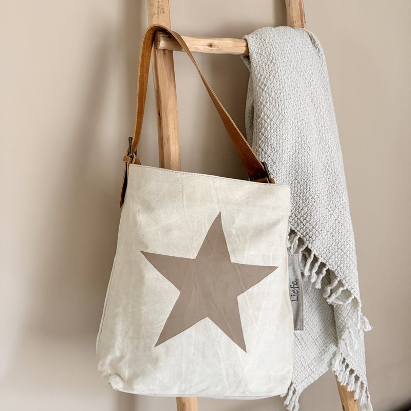 BuckleBag star latte (canvas) NEW