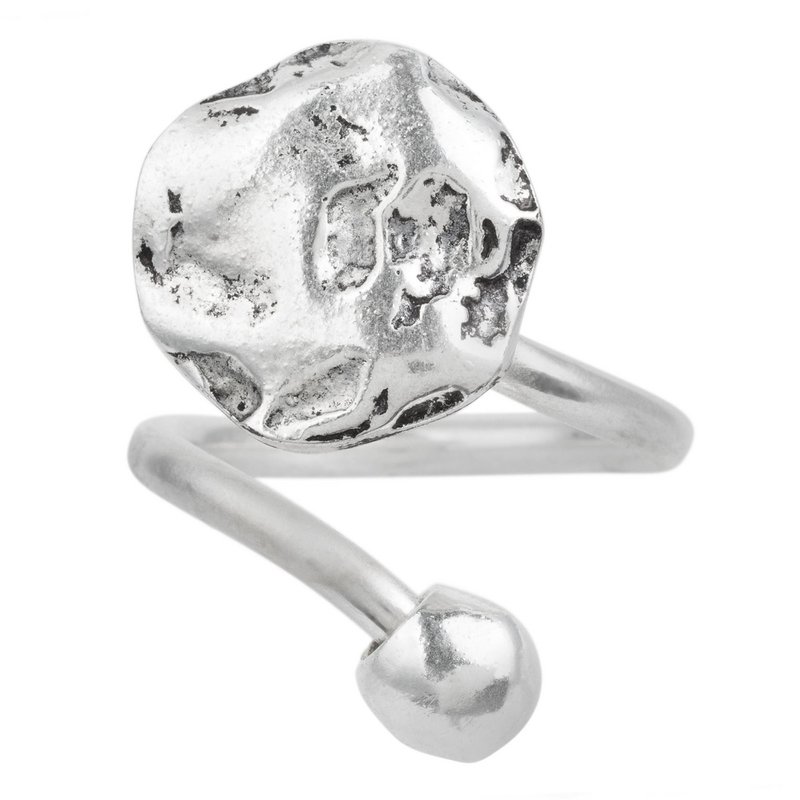 "Moon" belagt 925 sølv justerbar ring