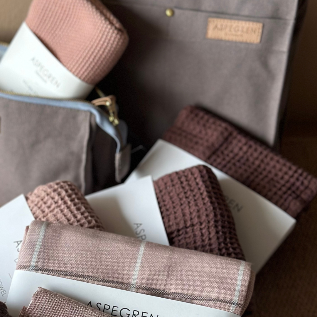 Tea Towel – Squares – Latte