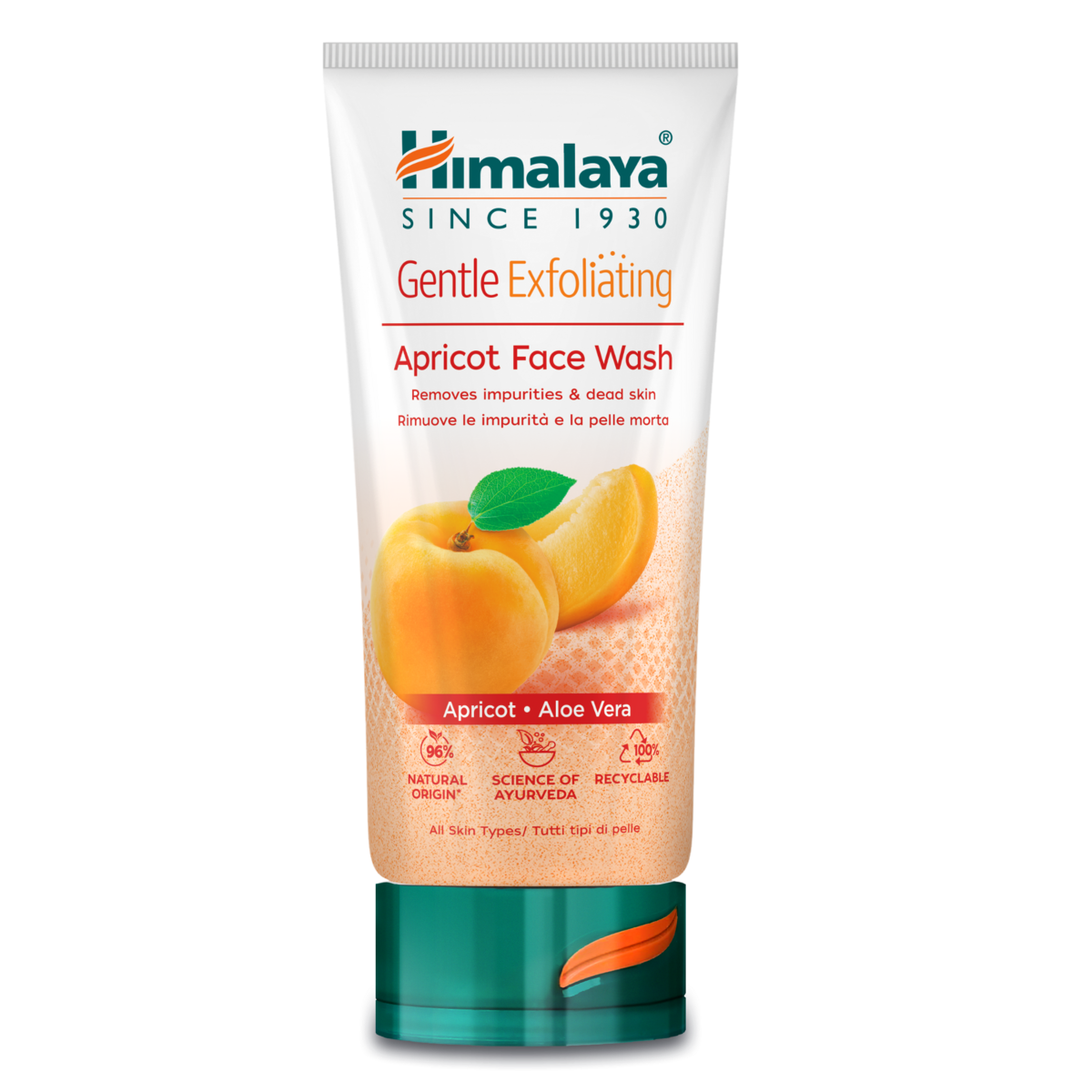 Nettoyant visage exfoliant doux à l'abricot Himalaya - 150 ml