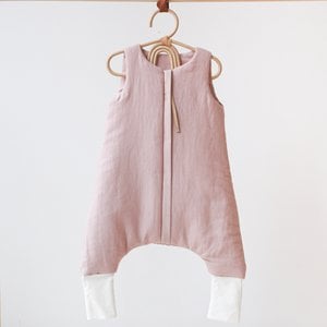 Leinenschlafsack für Kleinkinder mit Beinen, Kinderschlafsack mit Beinen, Kleinkindschlafsack, Schlafsack mit offenen Beinen 1 TOG, 1,5 TOG, 2,5 TOG