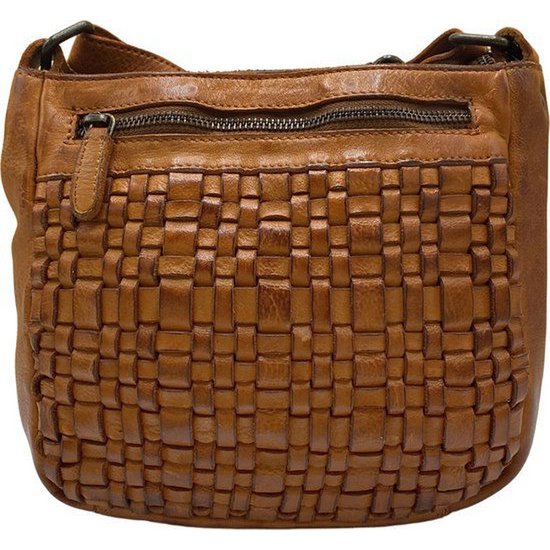 Skulderpose Ladies Cognac Real Leather - Stilfuld crossbody taske fra Arrigo