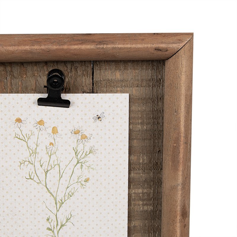 Marco de fotos 16x3x21 cm soporte para fotos de madera marrón