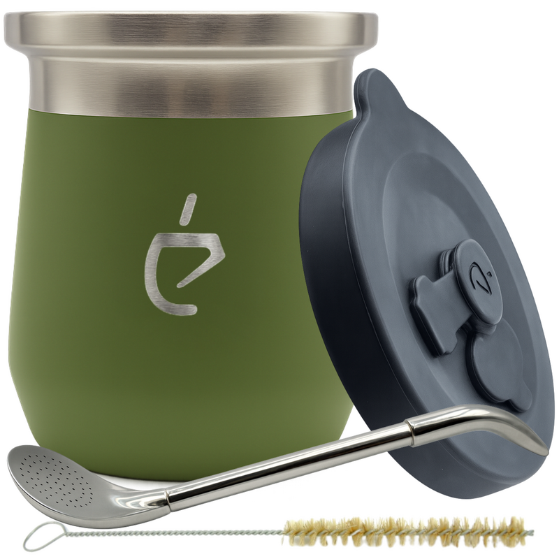 Yerba Mate Set Termolid DualFlow Pro - Forest Green | Un Mate®
