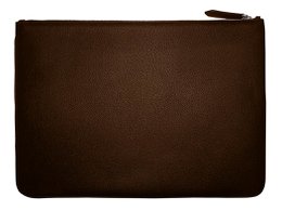 VUE LAC laptop sleeve with brown front pocket, 38cm Yellow border
